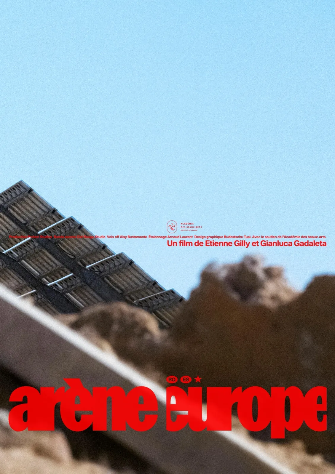 Official poster of arèneeurope, a documentary film by Etienne Gilly and Gianluca Gadaleta
